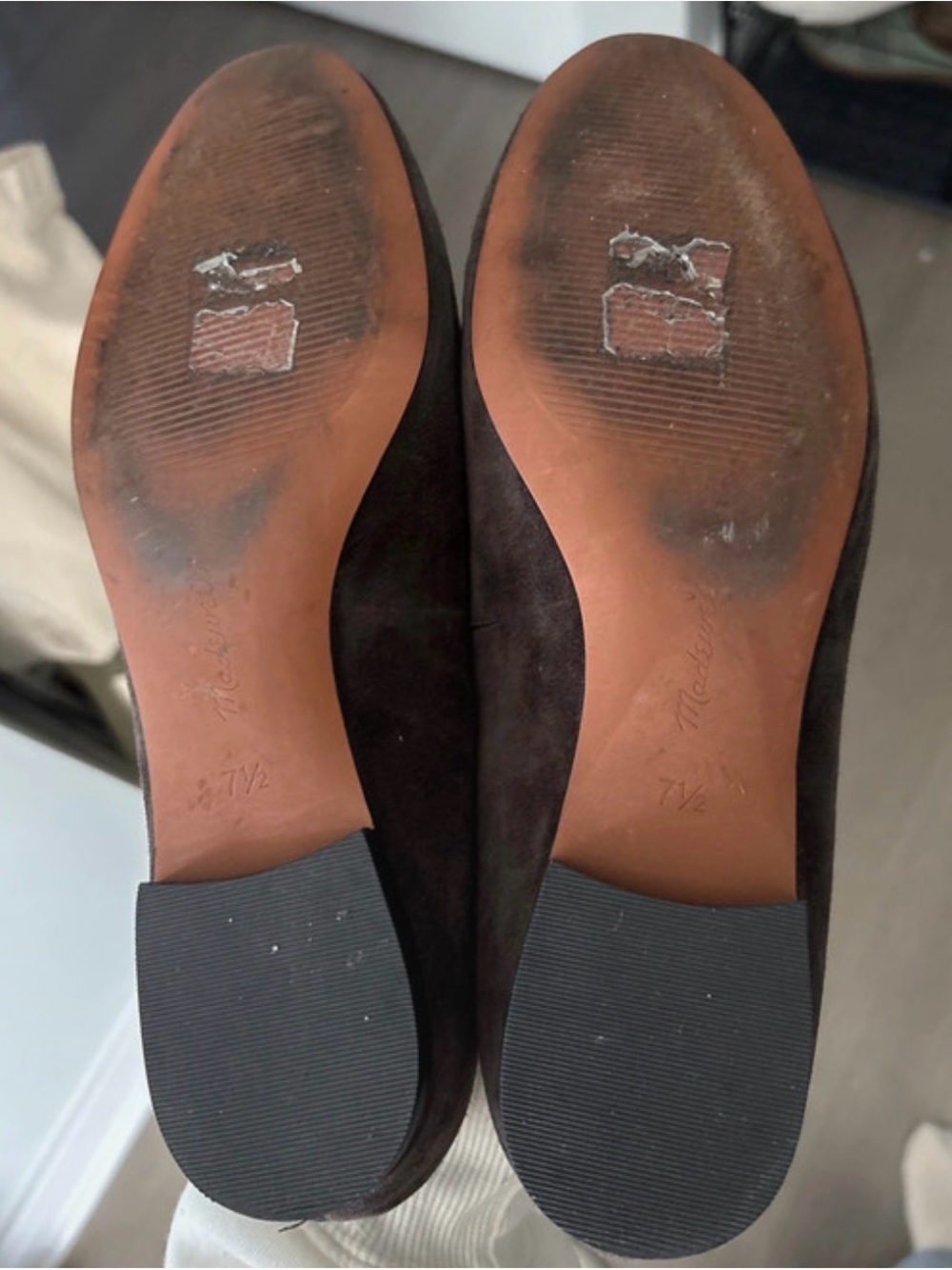 Madewell Suede The April Ballet Flats Chocolate Brown - Picture 2 of 2